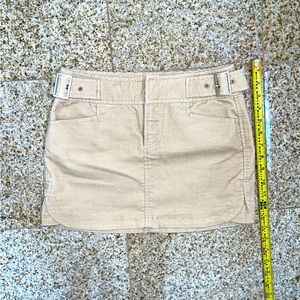Corduroy Armani Exchange A|X mini skirt with buckles